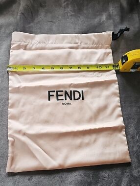 Fendi Blush Pink Logo Drawstring Pouch